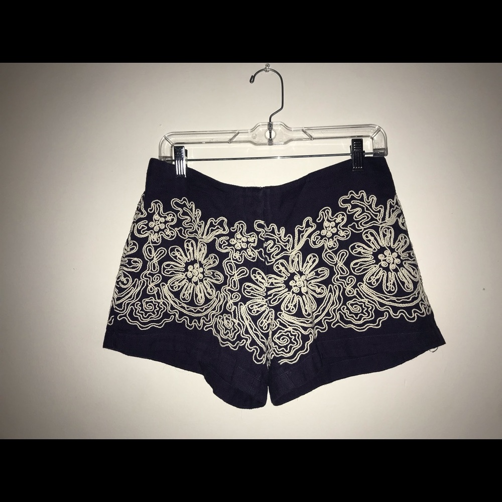 embroidered shorts